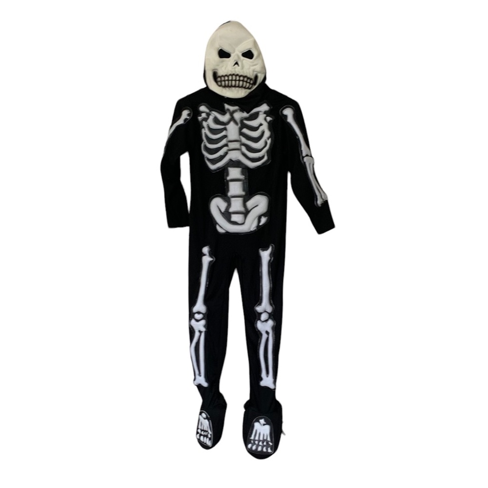 Spooktacular Skeleton Halloween Costume with ghostly mask, child’s‎ medium